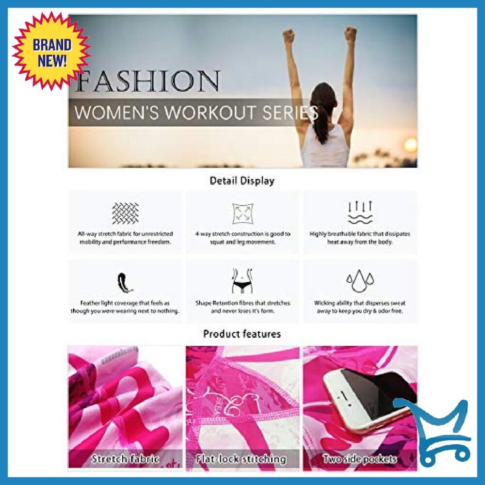 Women's Yoga Leggings with Side Pockets, Ultra-Soft Material, Waist Drawstring - Picture 6 of 7